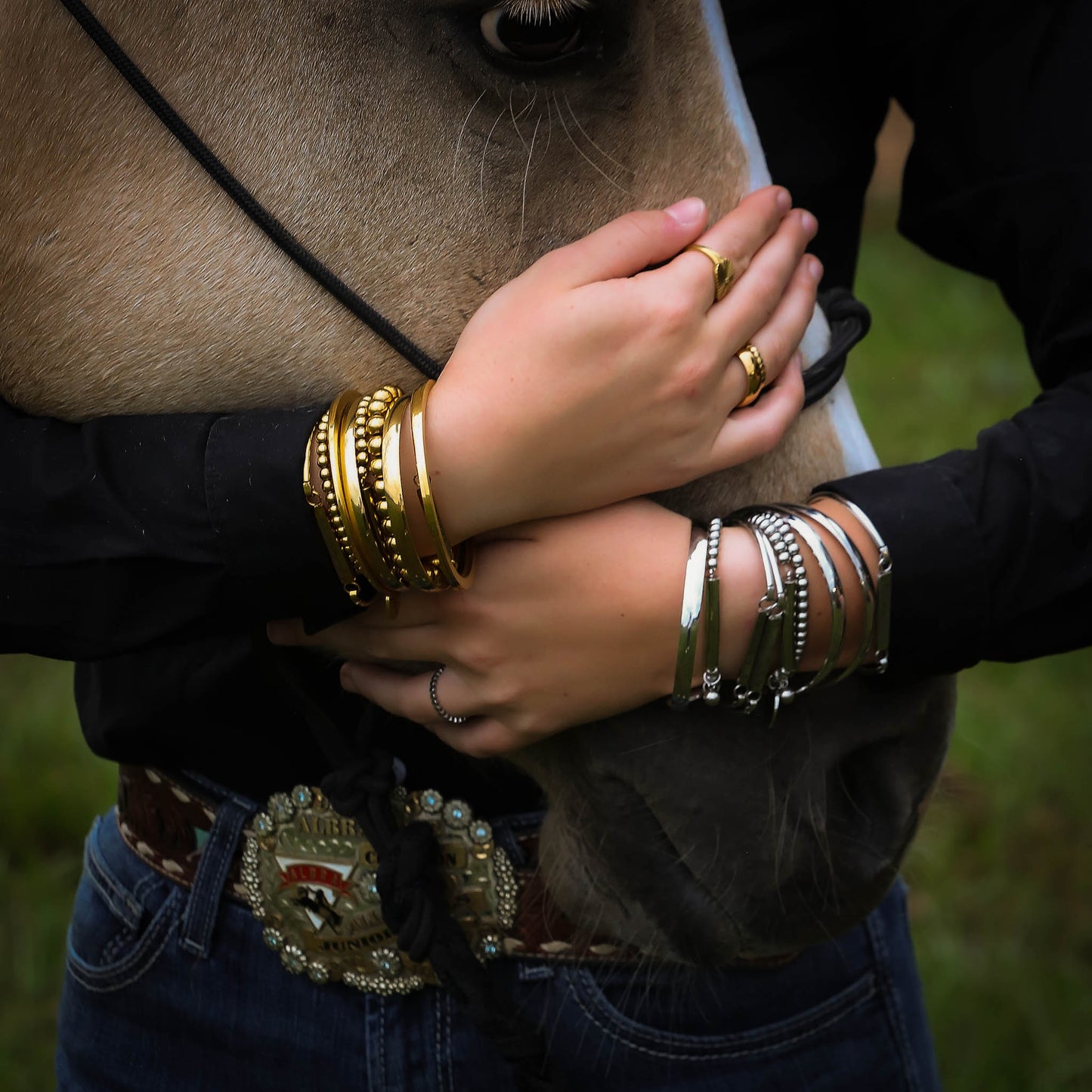 Bangle Bracelet | Mixed Metal (2-Pack)
