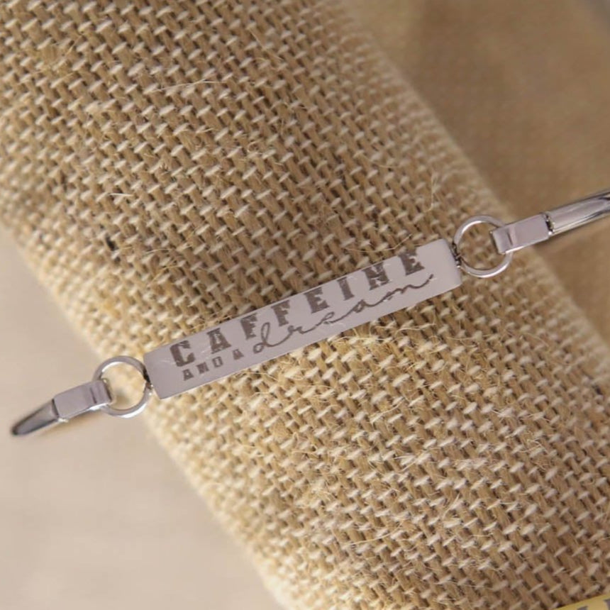 'Caffeine and a Dream' Bar Bracelet
