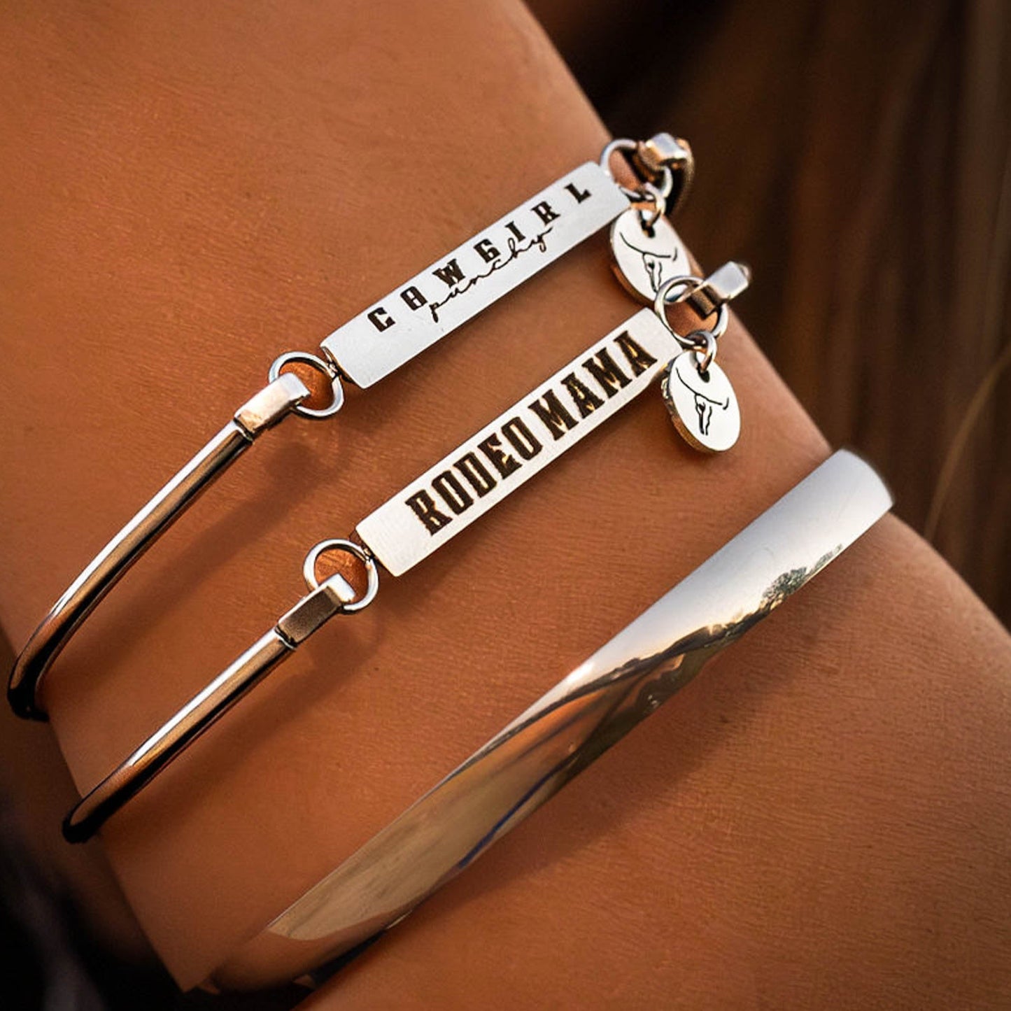 'Rodeo Mama' Bar Bracelet