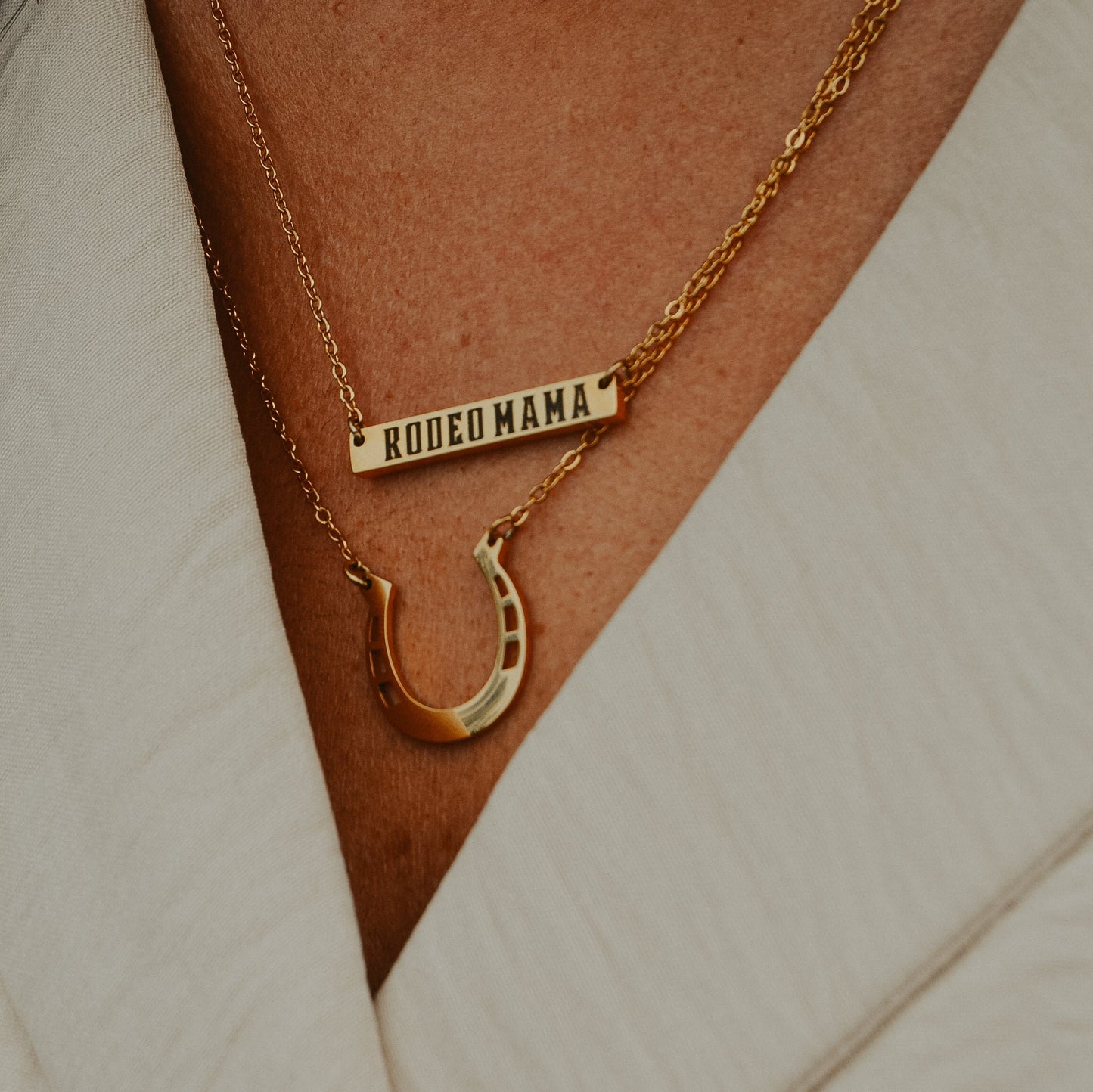 'Rodeo Mama' Bar Necklace