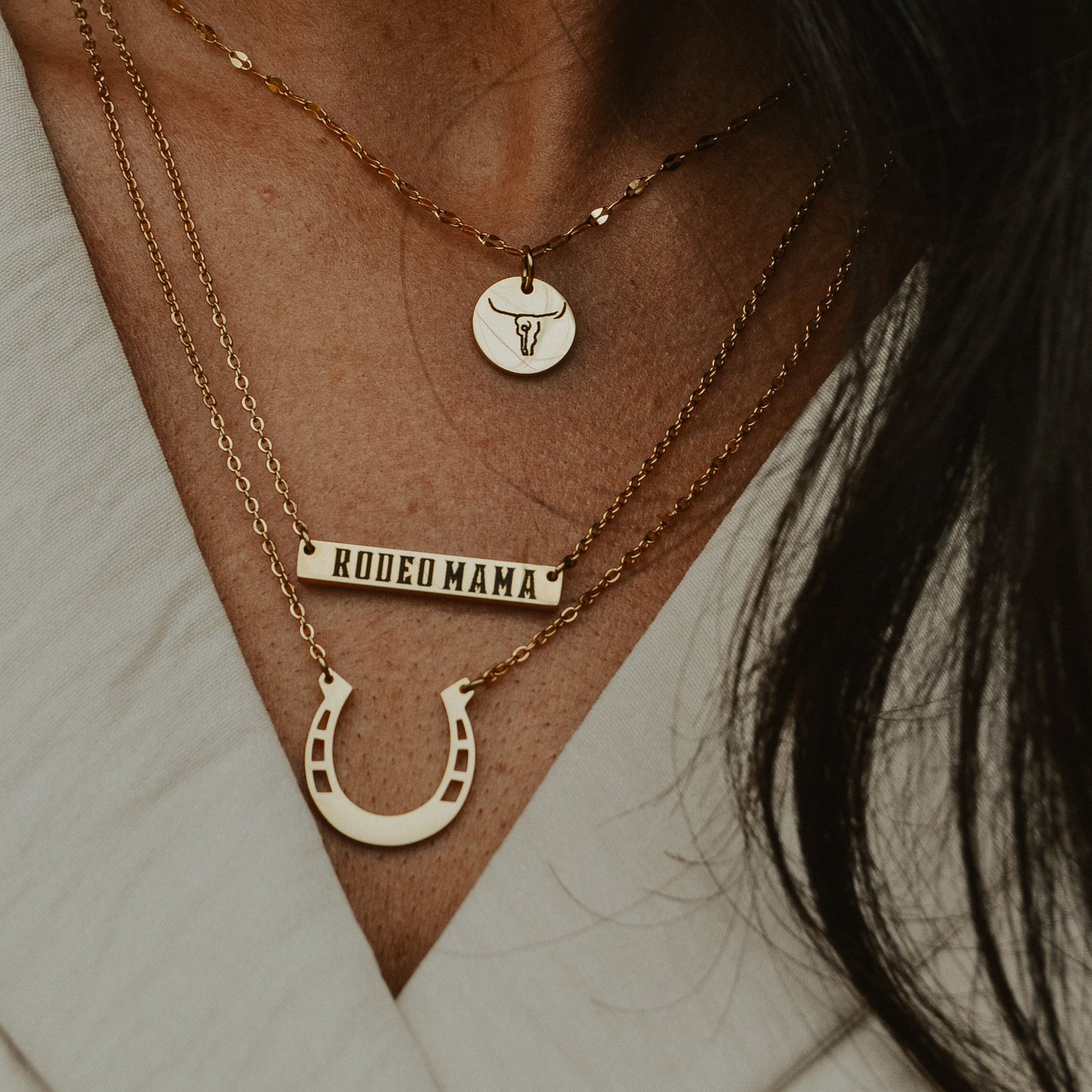 'Rodeo Mama' Bar Necklace