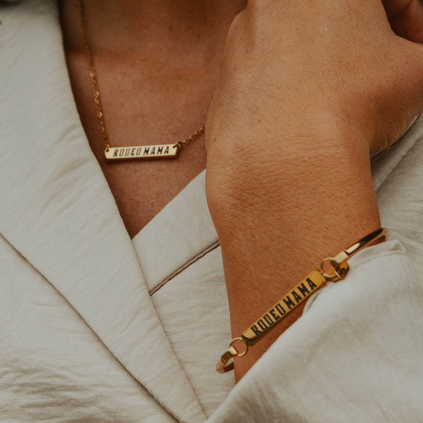 'Rodeo Mama' Bar Necklace