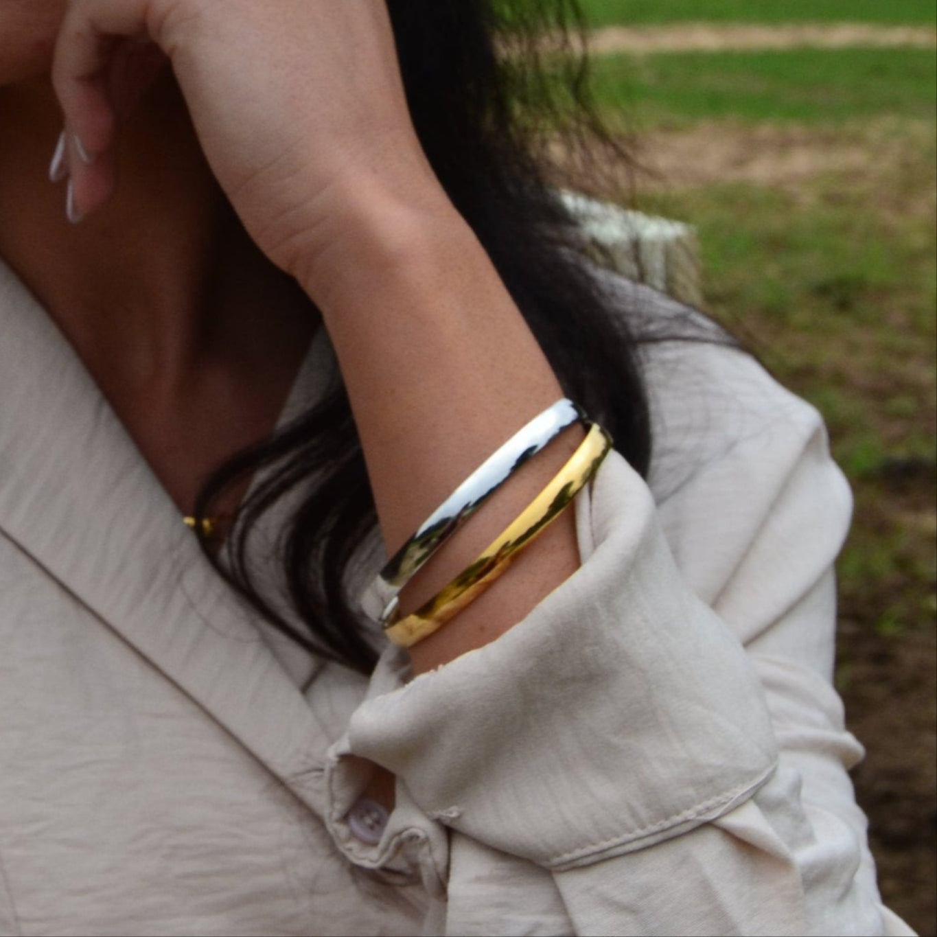 Bangle Bracelet | Mixed Metal (2-Pack)