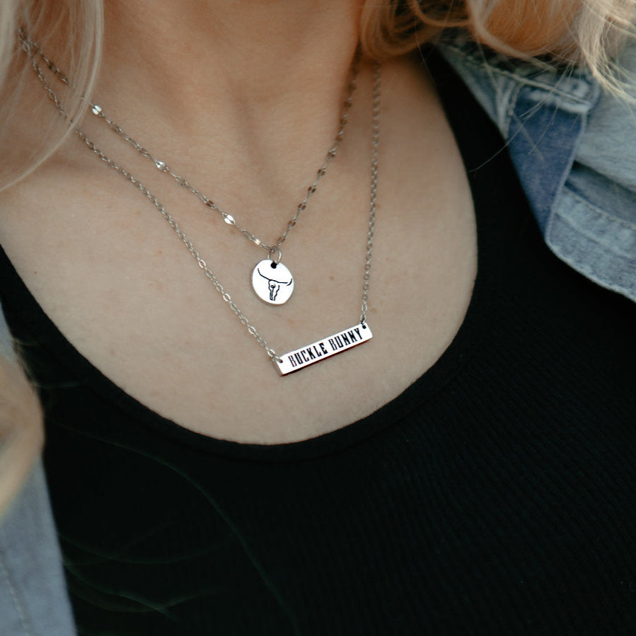 Buckle Bunny Bar Necklace