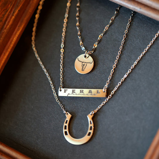 'Feral Princess' Bar Necklace