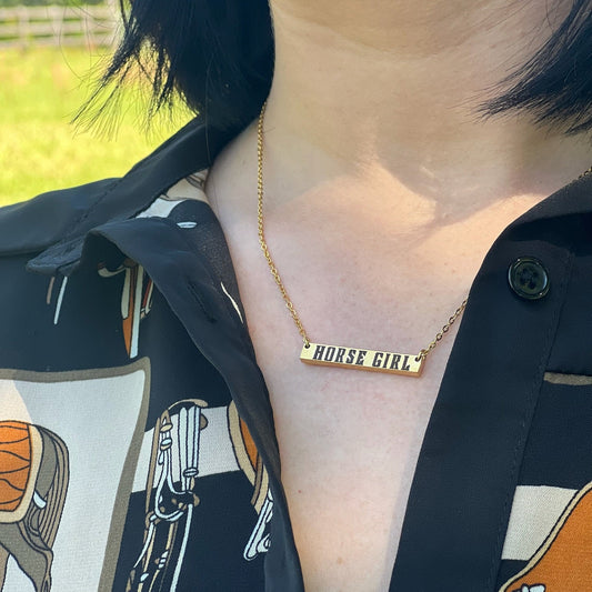 Horse Girl Bar Necklace
