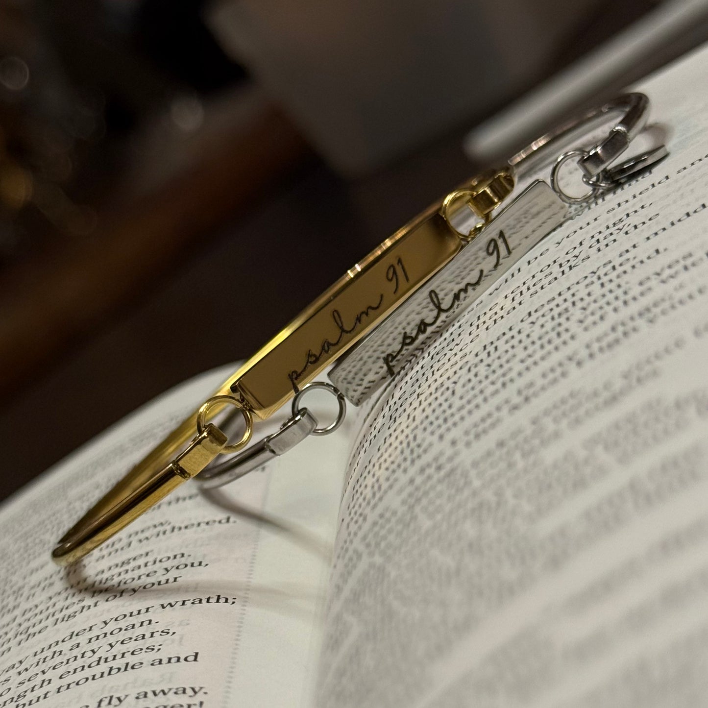Psalm 91 Bar Bracelet