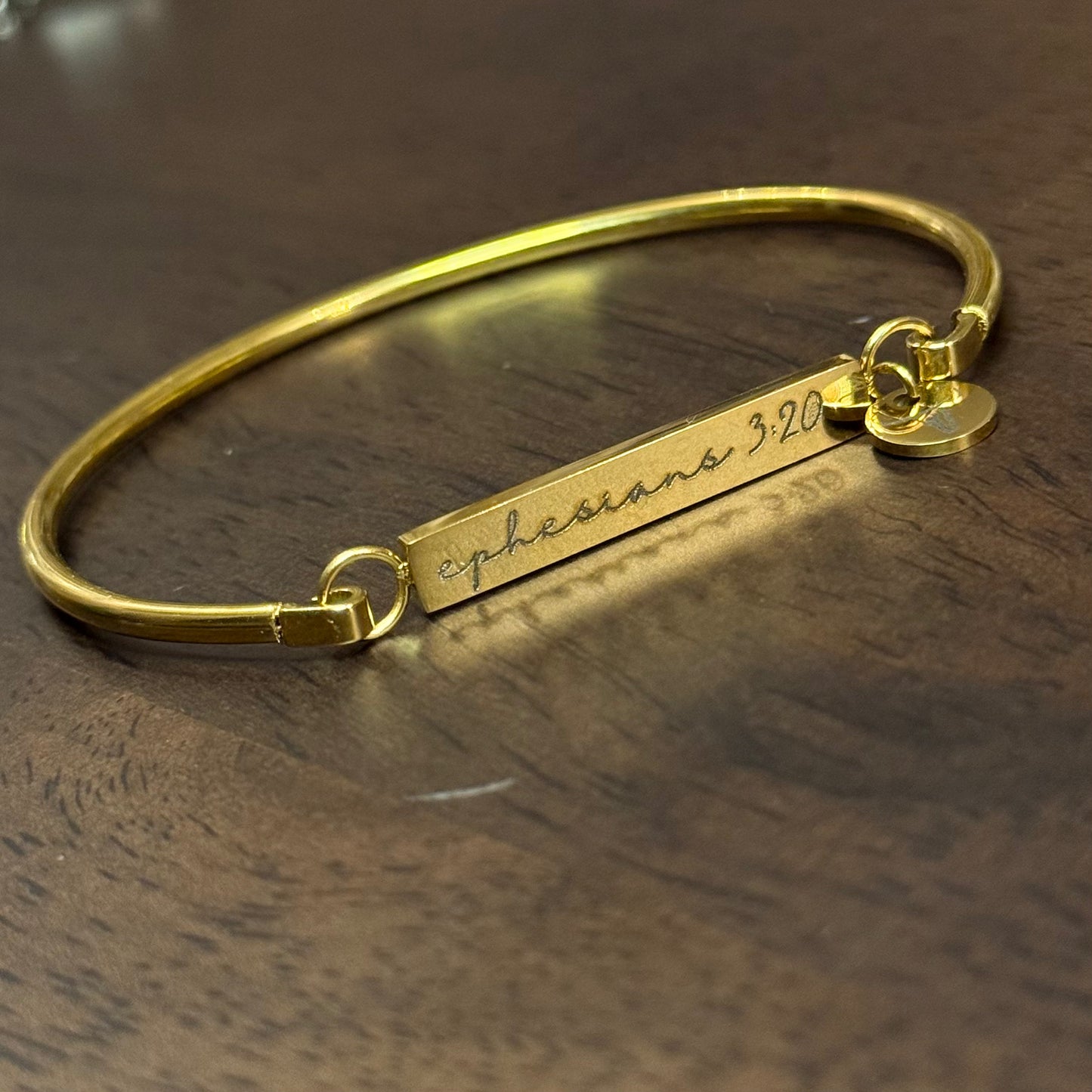 Ephesians 3:20 Bar Bracelet