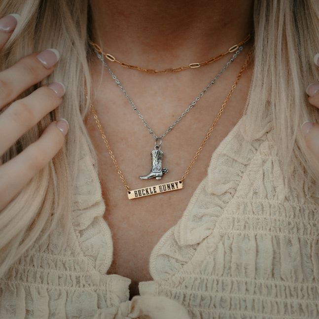 Buckle Bunny Bar Necklace