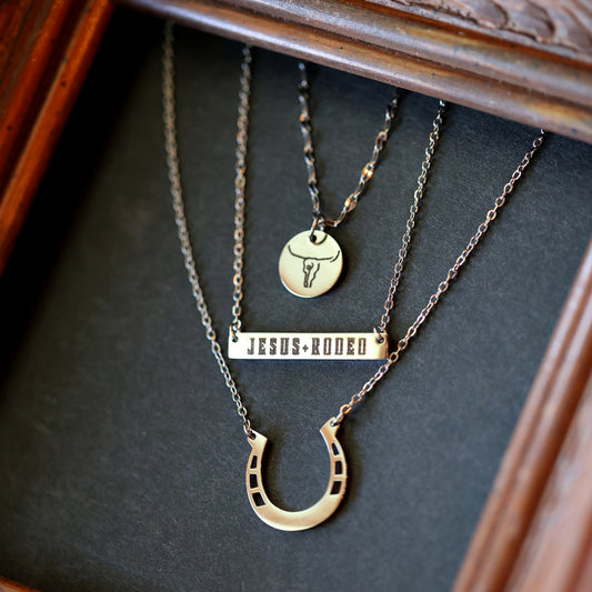 Jesus + Rodeo Bar Necklace