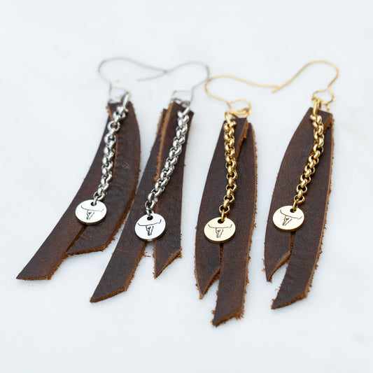 Leather Icon Earrings