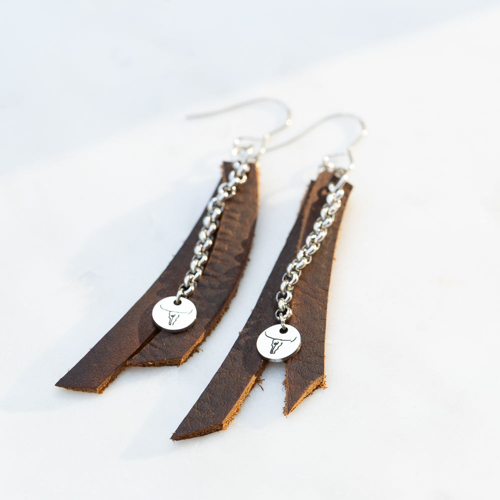 Leather Icon Earrings