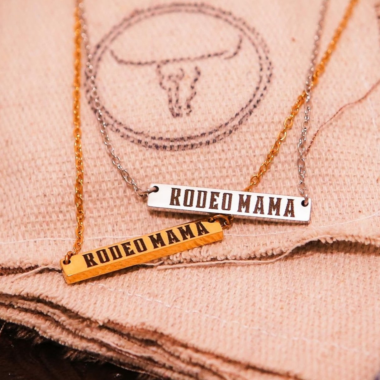 'Rodeo Mama' Bar Necklace