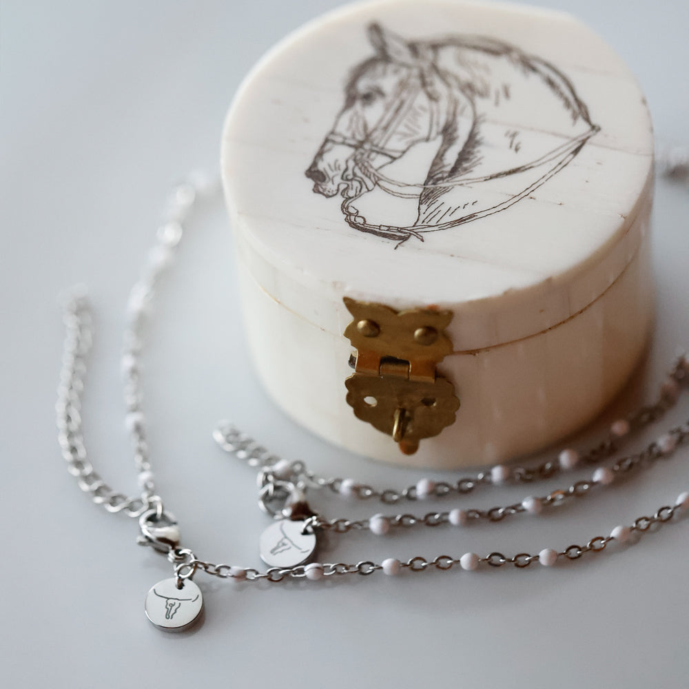 Pearl Snap Chain Necklace