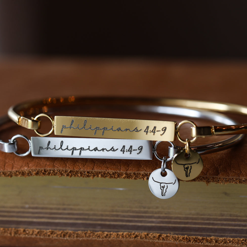 Philippians 4:4-9 Bar Bracelet