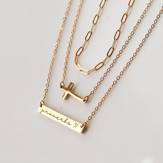 Proverbs 31 Bar Necklace