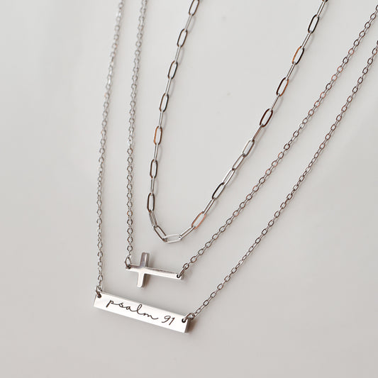 Psalm 91 Bar Necklace