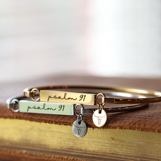 Psalm 91 Bar Bracelet
