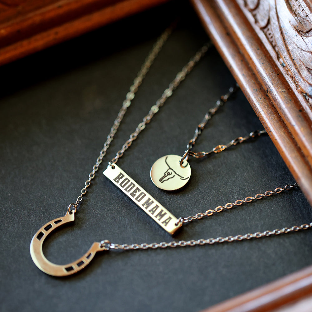 'Rodeo Mama' Bar Necklace