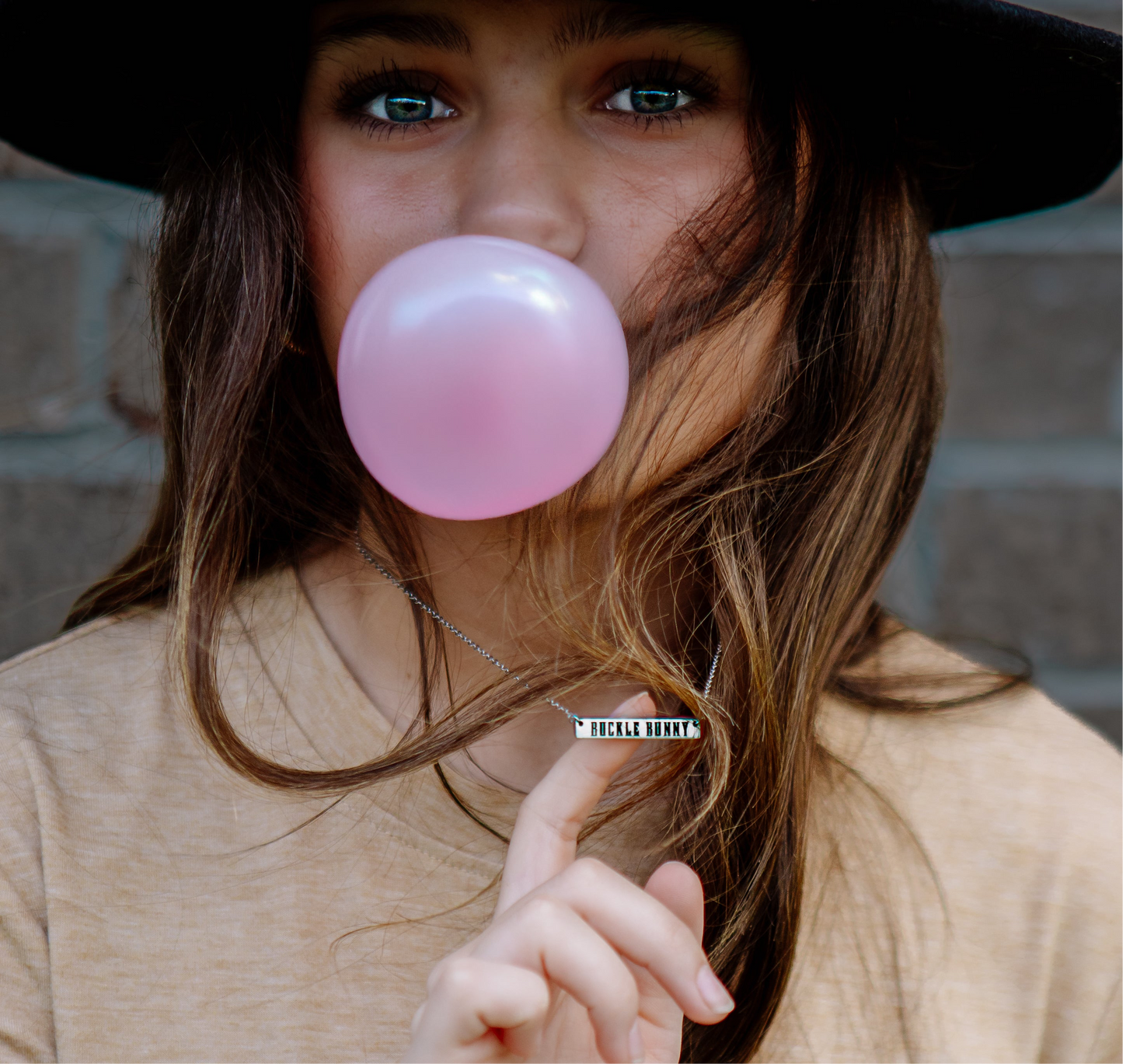Buckle Bunny Bar Necklace