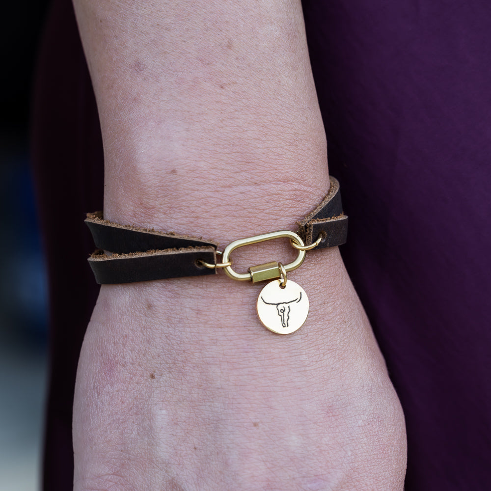 Leather Icon Bracelet