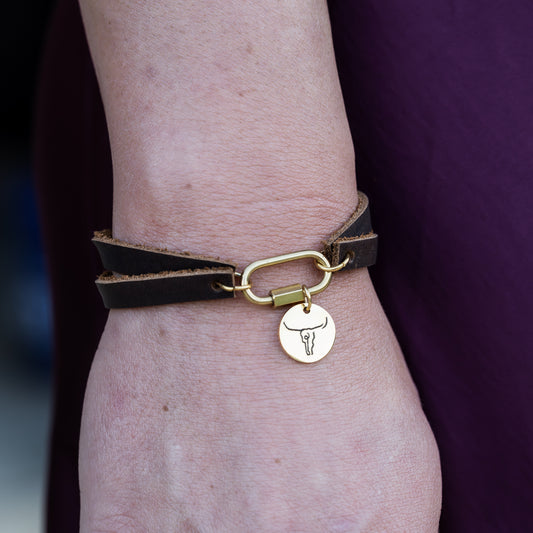 Leather Icon Bracelet