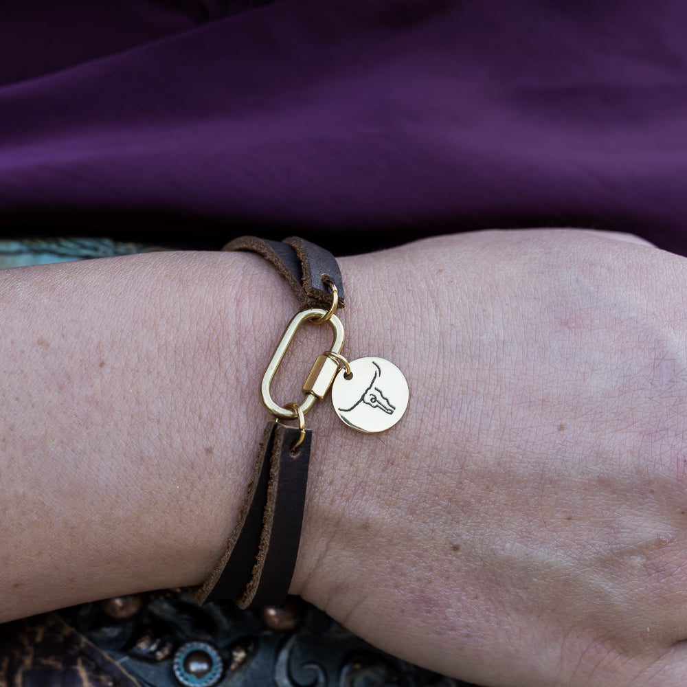 Leather Icon Bracelet