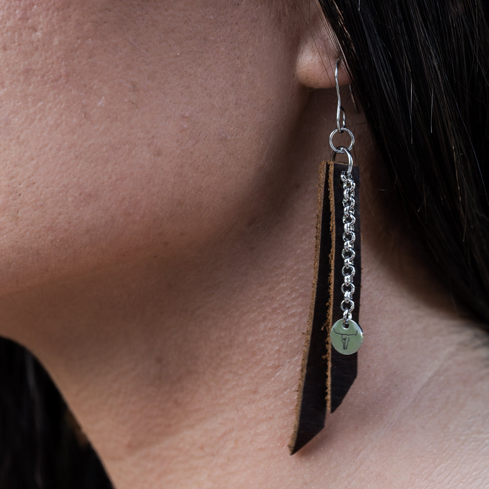 Leather Icon Earrings