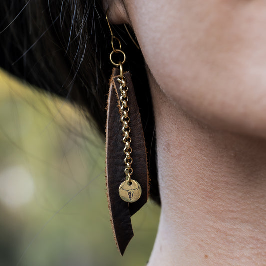 Leather Icon Earrings