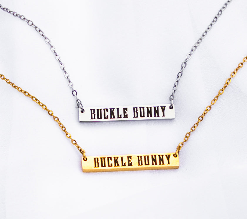 Buckle Bunny Bar Necklace