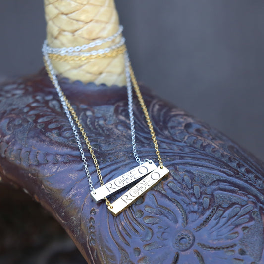 'Born To Rodeo' Bar Necklace