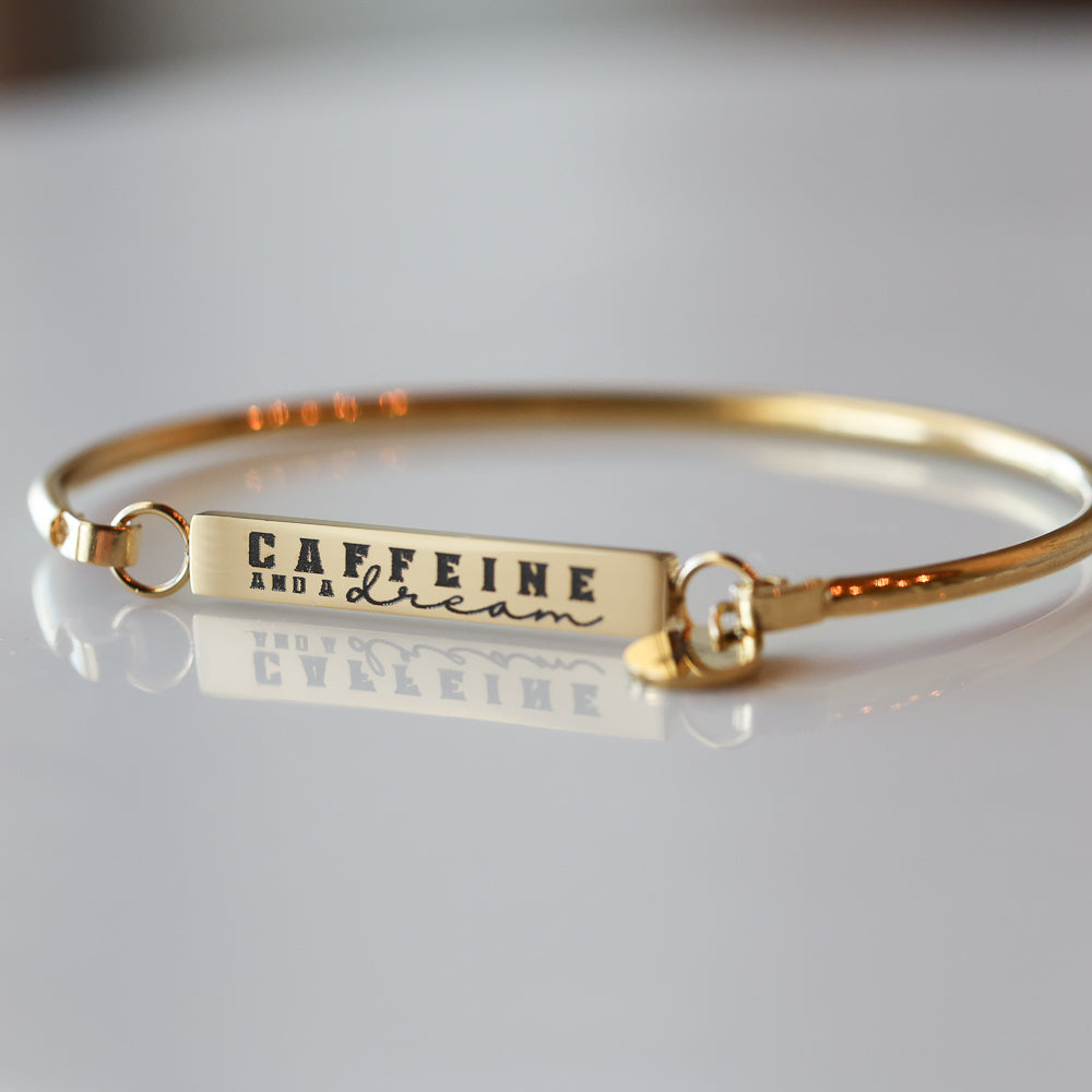 'Caffeine and a Dream' Bar Bracelet