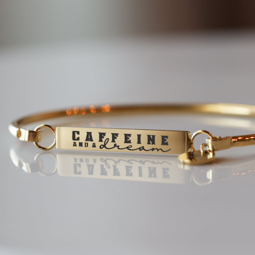 'Caffeine and a Dream' Bar Bracelet