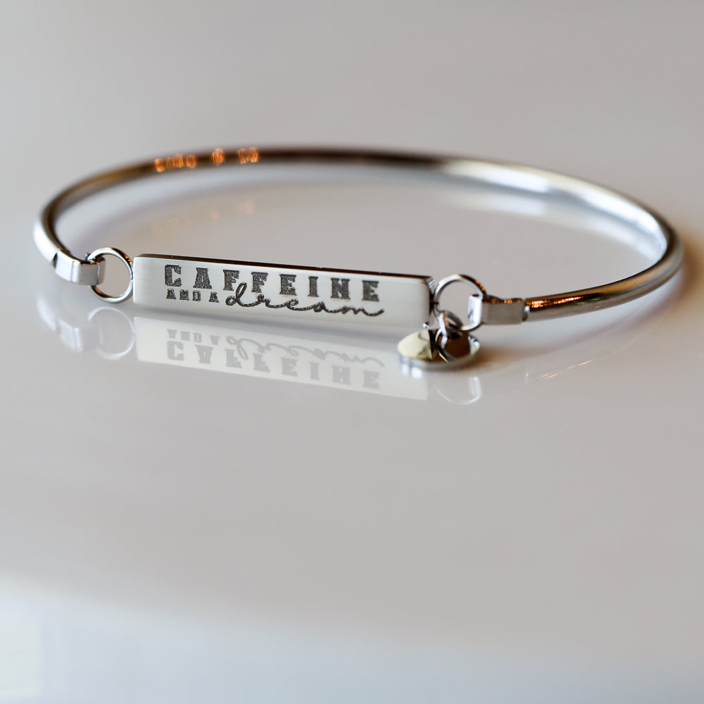 'Caffeine and a Dream' Bar Bracelet