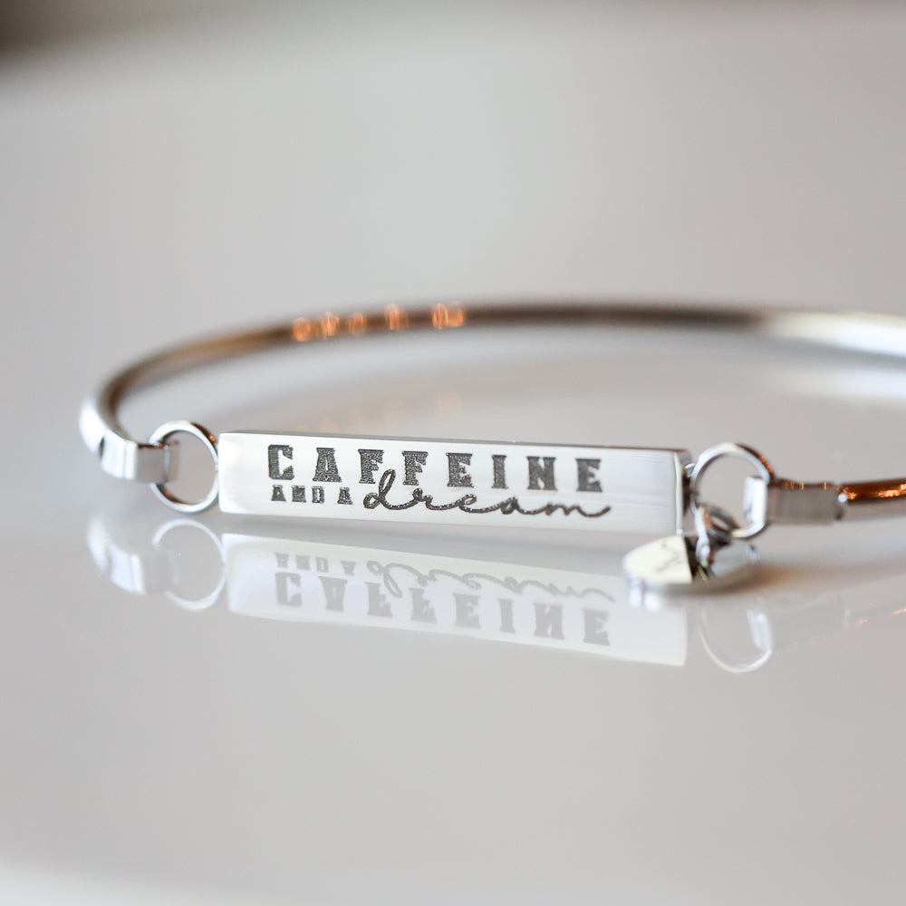 'Caffeine and a Dream' Bar Bracelet
