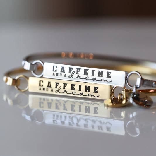 'Caffeine and a Dream' Bar Bracelet