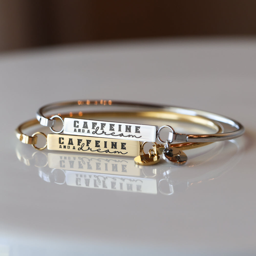 'Caffeine and a Dream' Bar Bracelet