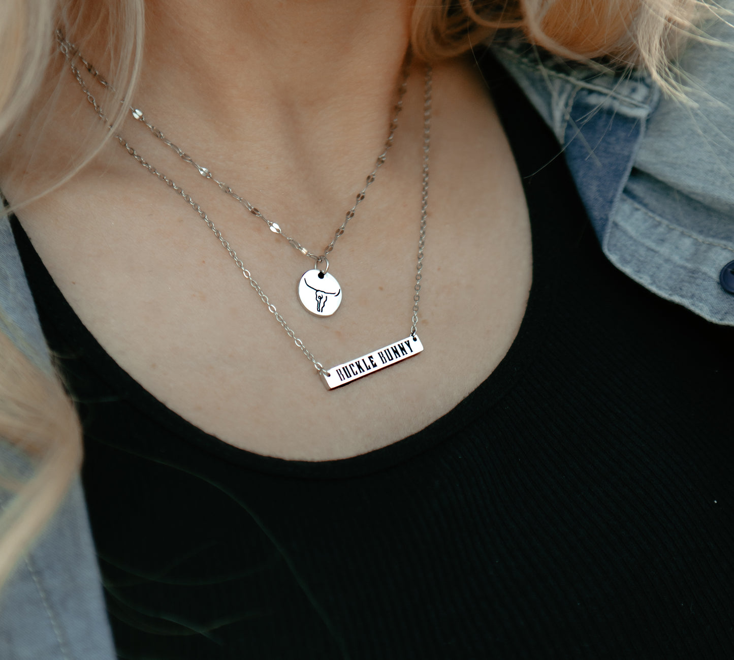 Buckle Bunny Bar Necklace