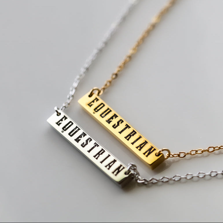 Equestrian Bar Necklace