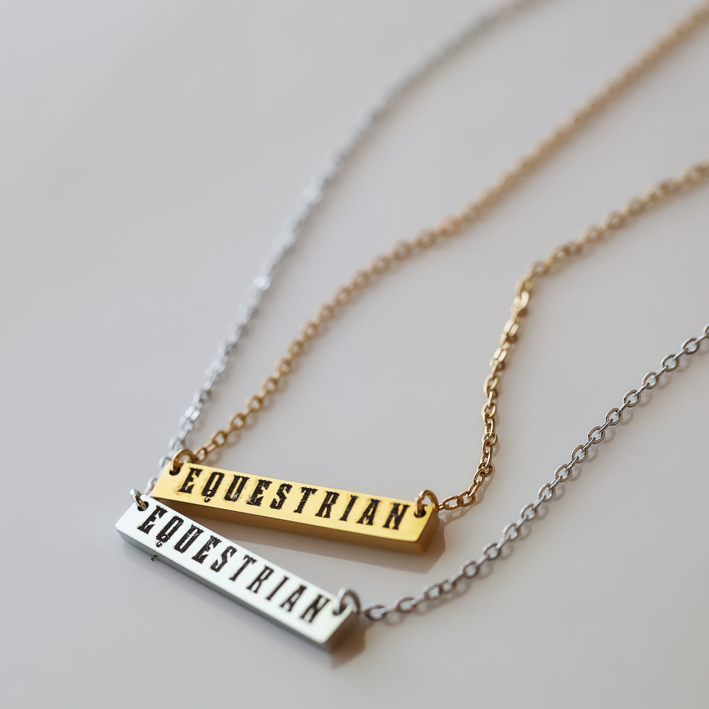 Equestrian Bar Necklace