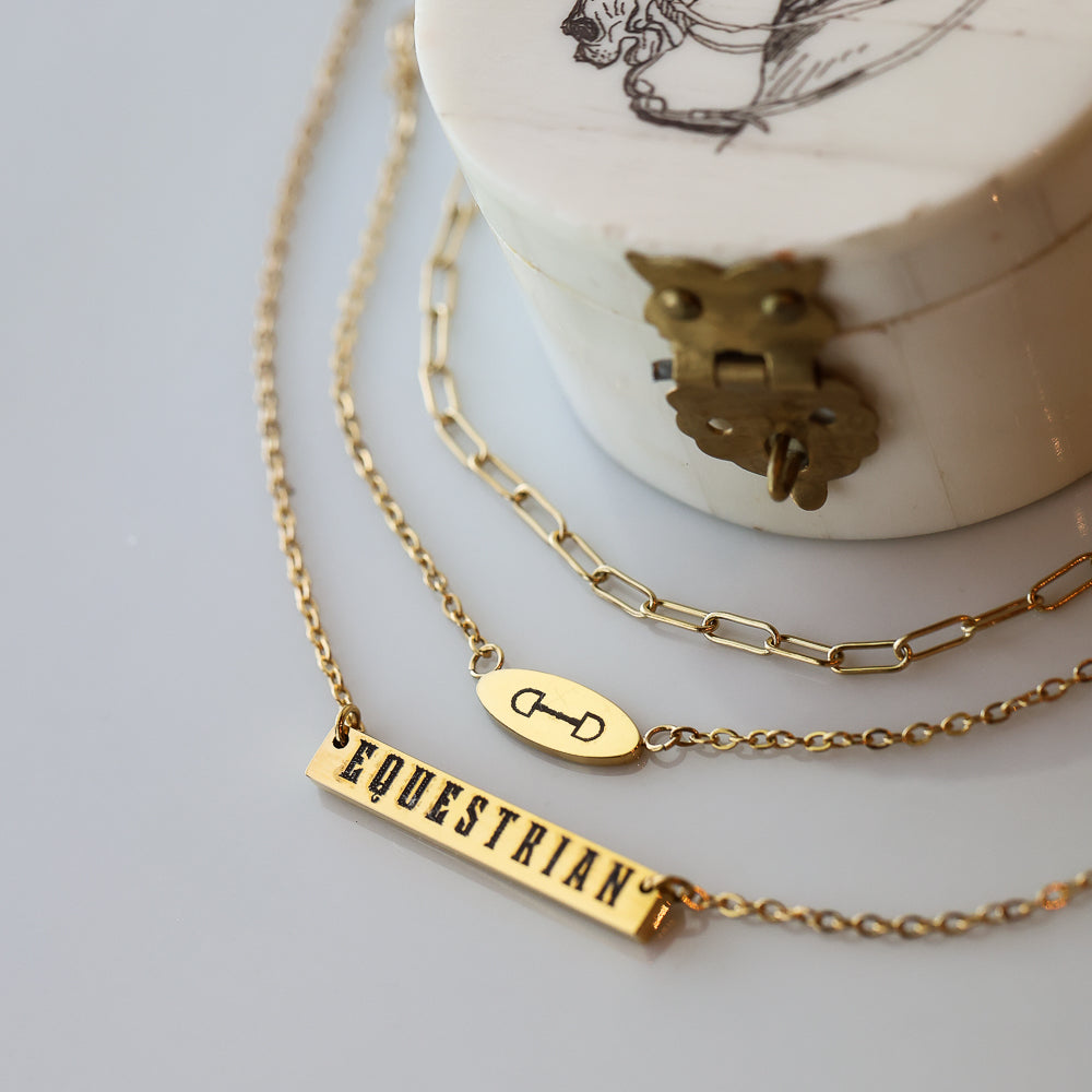 Equestrian Bar Necklace