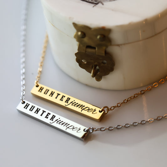 Hunter Jumper Bar Necklace