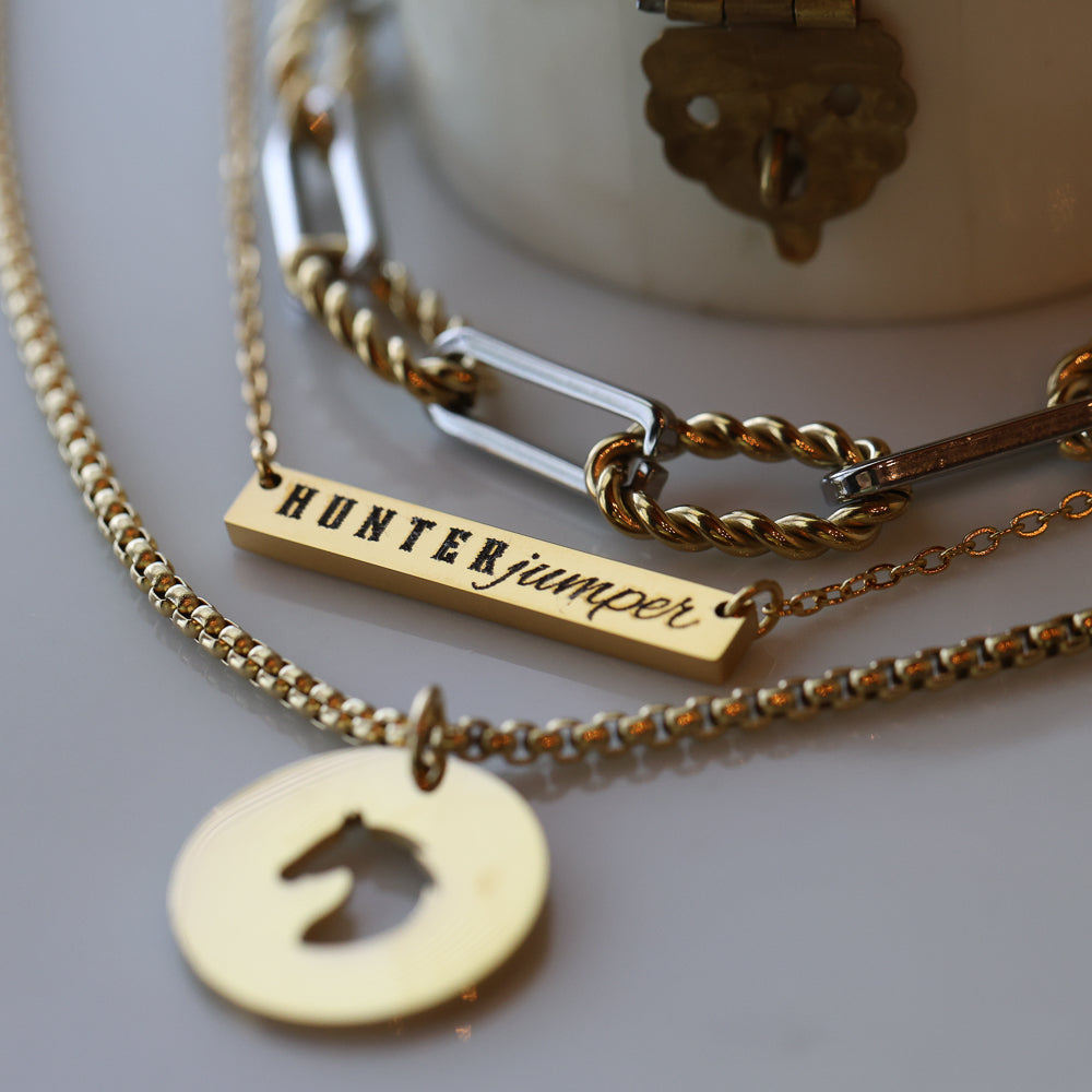 Hunter Jumper Bar Necklace