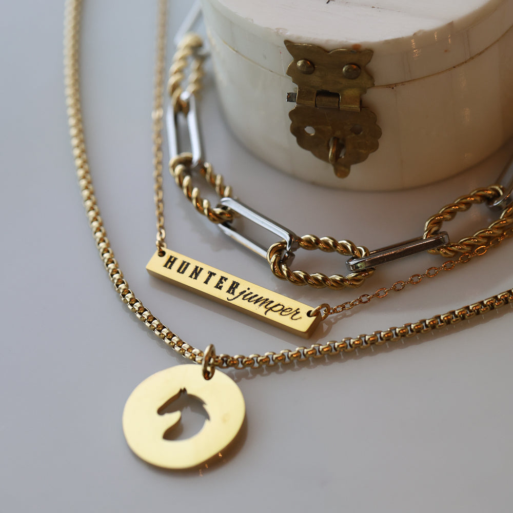 Hunter Jumper Bar Necklace