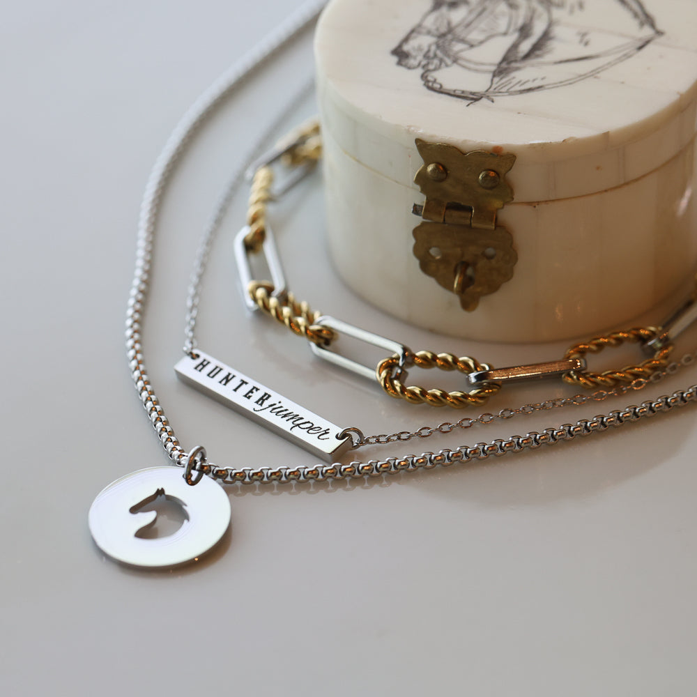Hunter Jumper Bar Necklace
