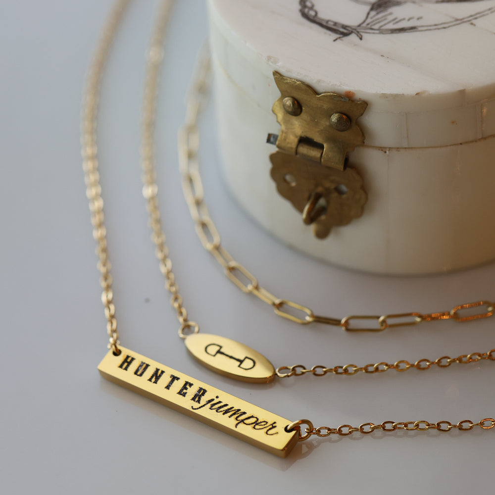 Hunter Jumper Bar Necklace