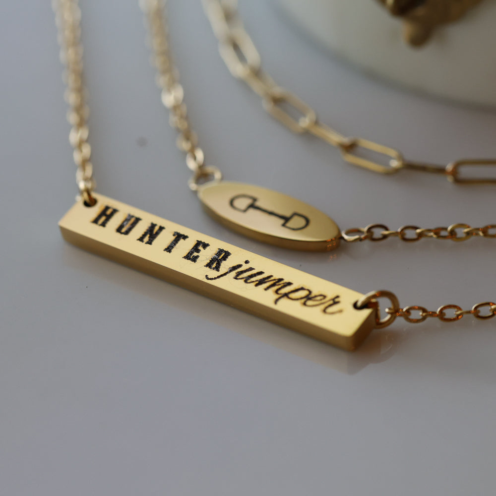 Hunter Jumper Bar Necklace