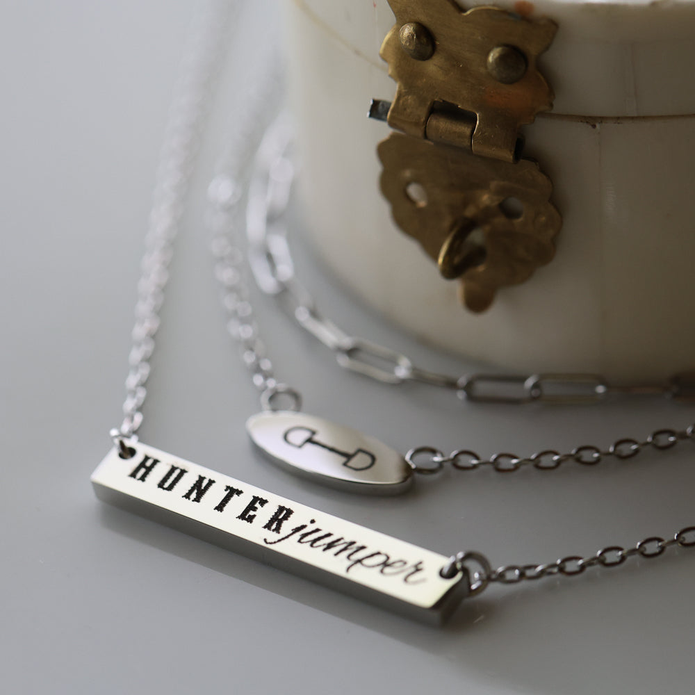 Hunter Jumper Bar Necklace
