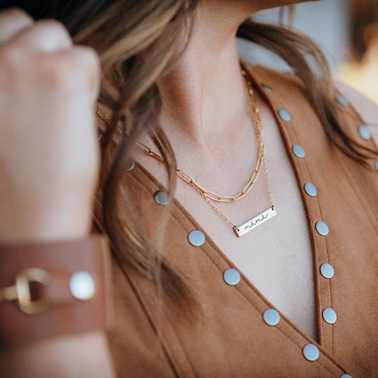 "Mama" Bar Necklace