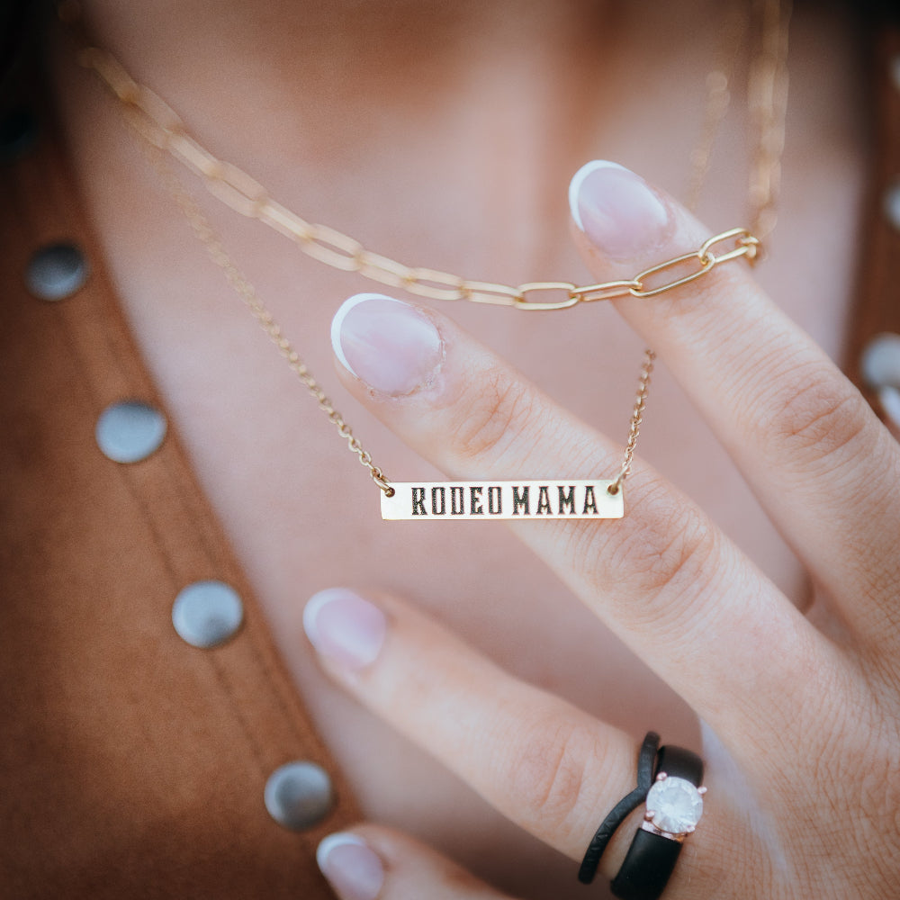 'Rodeo Mama' Bar Necklace